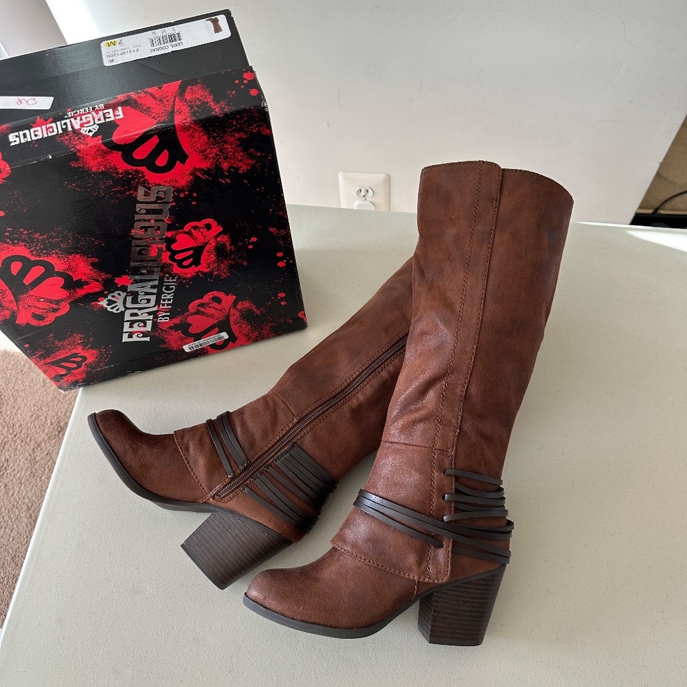 Fergalicious LEXIS Boots COGNAC Size 7M